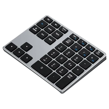 1 комплект беспроводной цифровой клавиатуры, портативная тонкая цифровая панель Bluetooth для ноутбука, Mac, ПК, настольного компьютера