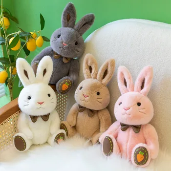 2022 Новая плюшевая игрушка-кролик Короткие плюшевые куклы-кролики Сопровождают куклу для девочки Маленькую Свадебную куклу на День рождения Рождественский подарок для детей