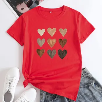2023 Женская футболка большого размера Y2K, Милая футболка с надписью Love, Креативная Модная Белая футболка, женская летняя футболка с коротким рукавом 0