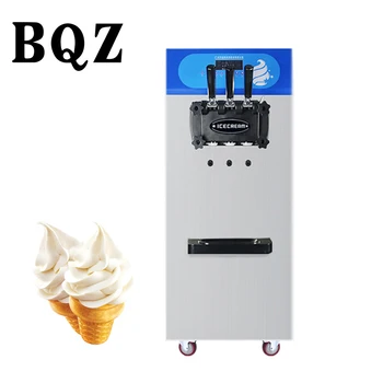 BT-50EB Вертикальная Профессиональная Электрическая Итальянская Машина Для Приготовления Мягкого Мороженого для Дома и Кухни с 3 Вкусами Домашнего Мороженого