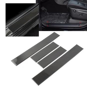 Аксессуары для отделки автомобильных порогов из углеродного волокна, 4 шт., Защитная накладка на порог, аксессуары для Jeep Grand Cherokee 2011-2020 гг.
