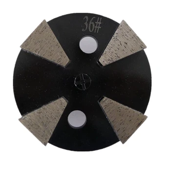Алмазные шлифовальные круги 4-дюймовый напольный диск с четырьмя трапециевидными стержнями для бетона и терраццо - упаковка из 12 штук