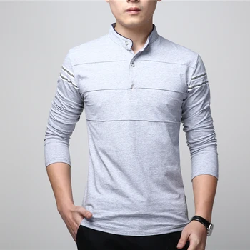 Модная дизайнерская футболка, мужская футболка в полоску с длинным рукавом, Плюс размер, Весенняя новая хлопковая мужская одежда Slim Fit
