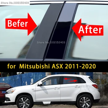 Новое поступление, 6 шт., полированные стойки, подходят к оконной накладке, наклейка на колонну BC для Mitsubishi ASX 2011-2020