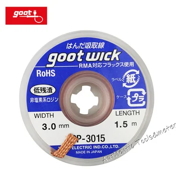 Оригинальный японский аксессуар для распайки Goot, проволока для пайки Goot, Фитиль для пайки CP-3015 (3 мм)