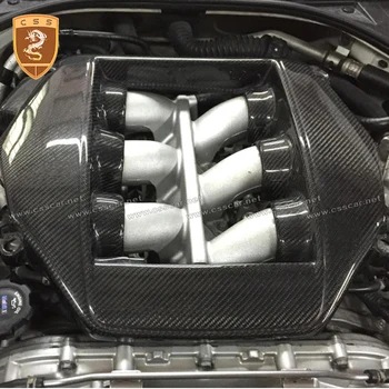 Подходит для GTR Сухая Внутренняя Отделка из углеродного волокна Комплект Панели крышки двигателя Nissan-GTR GT-R R35 оригинальное украшение капота автомобиля в стиле oem
