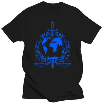 Полиция Интерпола, OICP ICPO, футболка с логотипом с символом терроризма, мужские футболки, мода 2019