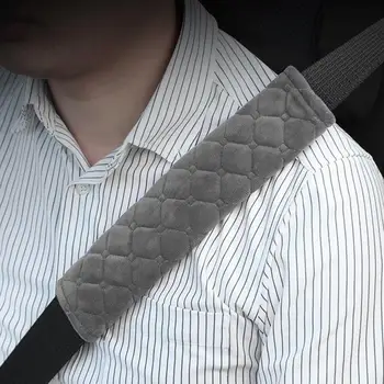 Практичная крепежная лента, не линяющая, плюшевый чехол для ремня безопасности, плечевой ремень, универсальная накладка для ремня безопасности, принадлежности для автомобиля