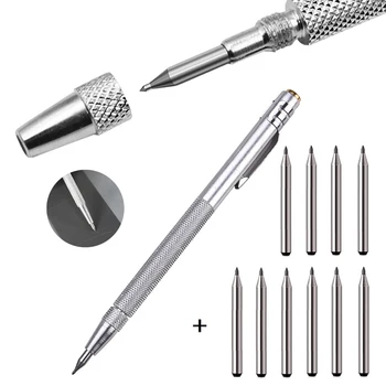 Ручка Scriber с наконечником из карбида вольфрама, ручка Scriber для стеклокерамики, ручка для гравировки, маркировочный наконечник со сменными твердосплавными наконечниками