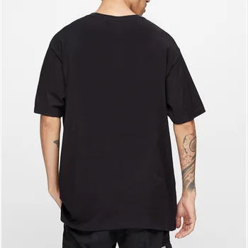 Летняя футболка, мужская футболка большого размера, Винтажный принт Тыквы с мультяшным черепом, Черный топ, повседневная модная хлопковая футболка 1