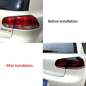 Накладка на заднюю фару автомобиля, накладка для бровей, наклейка на лампу головного света 2009-2012 Golf 6 MK6 1