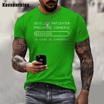 Мужская Женская Забавная уличная футболка Prochaine Connerie En Cours С 3D принтом, Модная Повседневная футболка с круглым вырезом и коротким рукавом 6XL 4